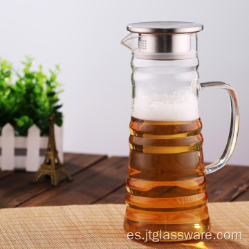 Jarra de bebida de vidrio resistente al calor para jugo casero